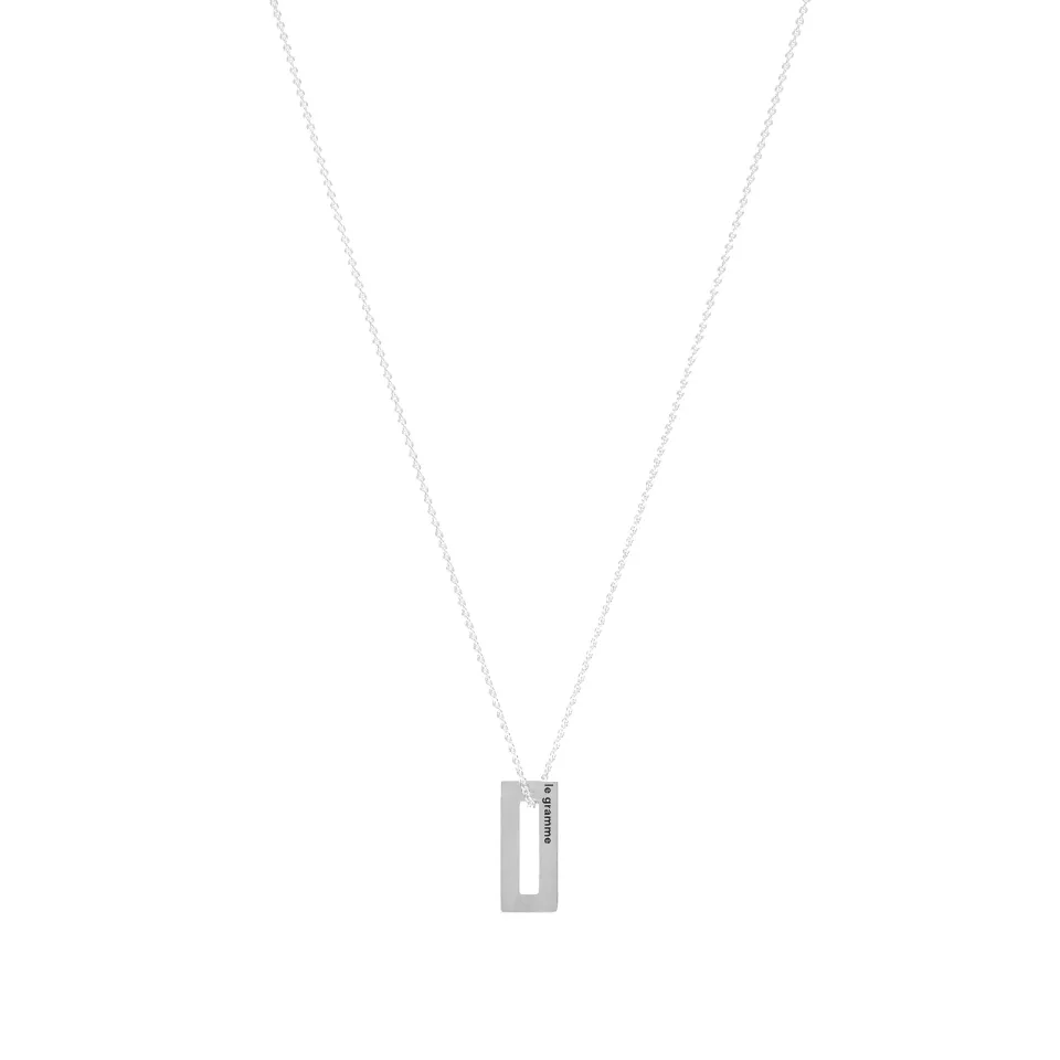 Small Rectangle Pendant Necklace