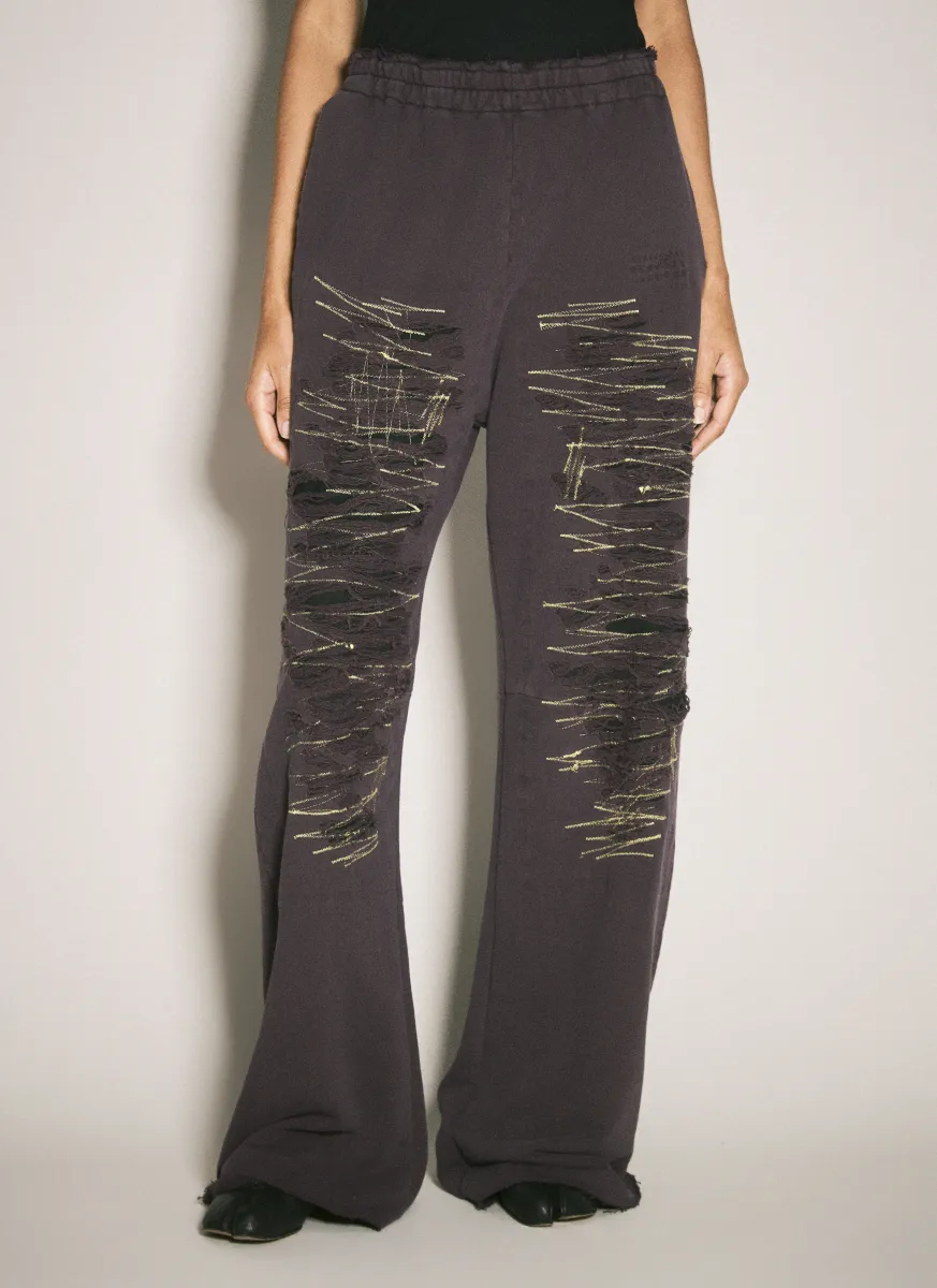 Distressed Track Pants