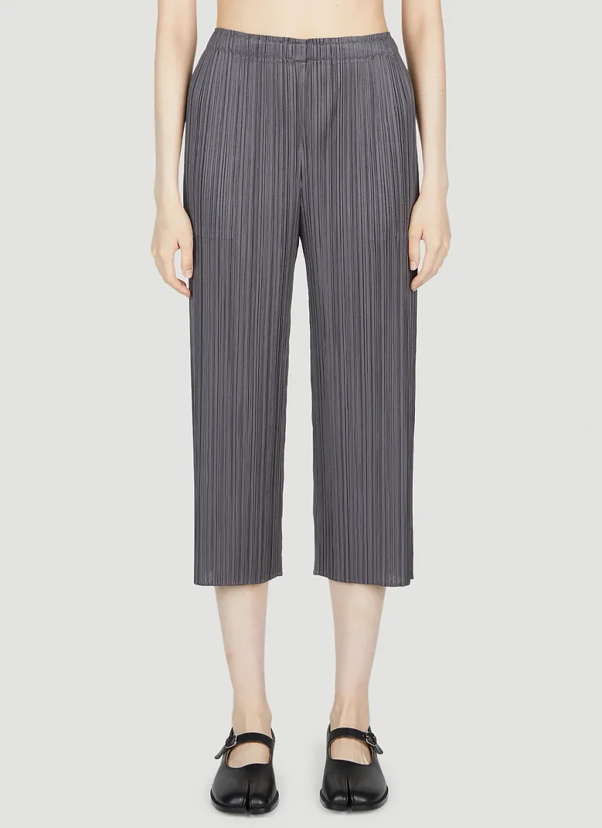 Cropped Pleated Pants
