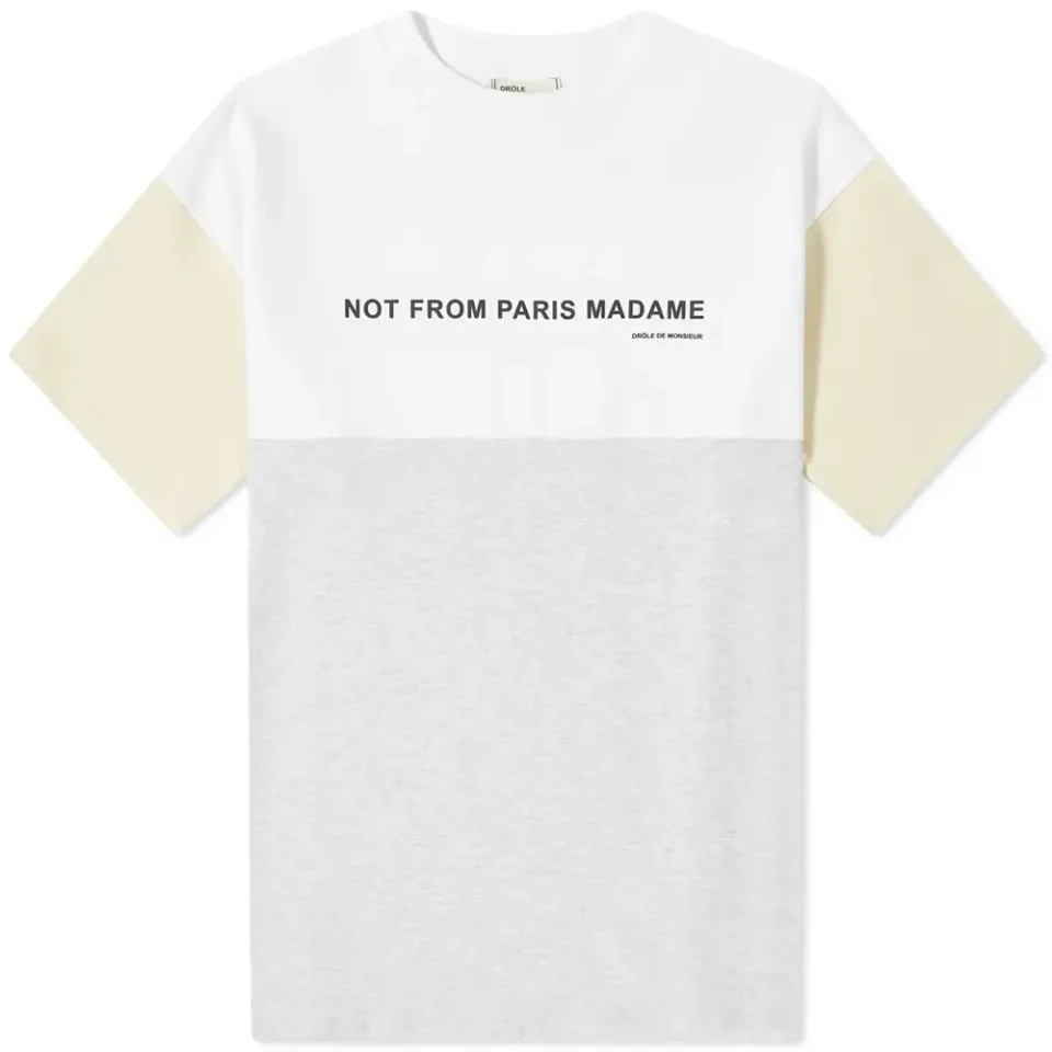 Drôle de Monsieur Not From Paris Madame Panelled T-Shirt