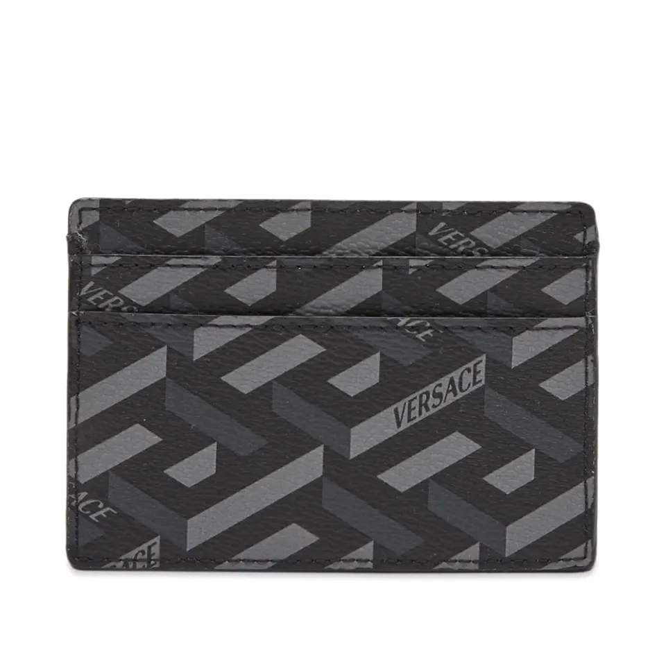 Monogrammed Geometric Logo Card Holder