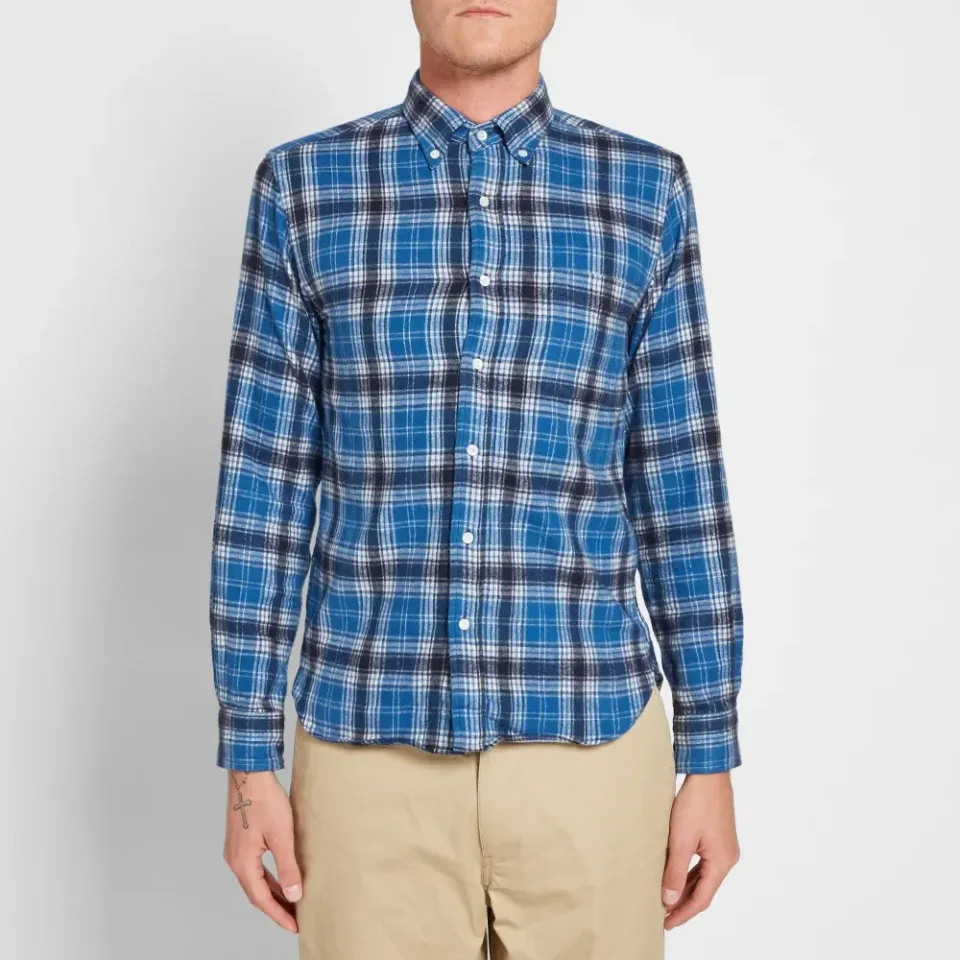 Button Down Shaggy Check Shirt