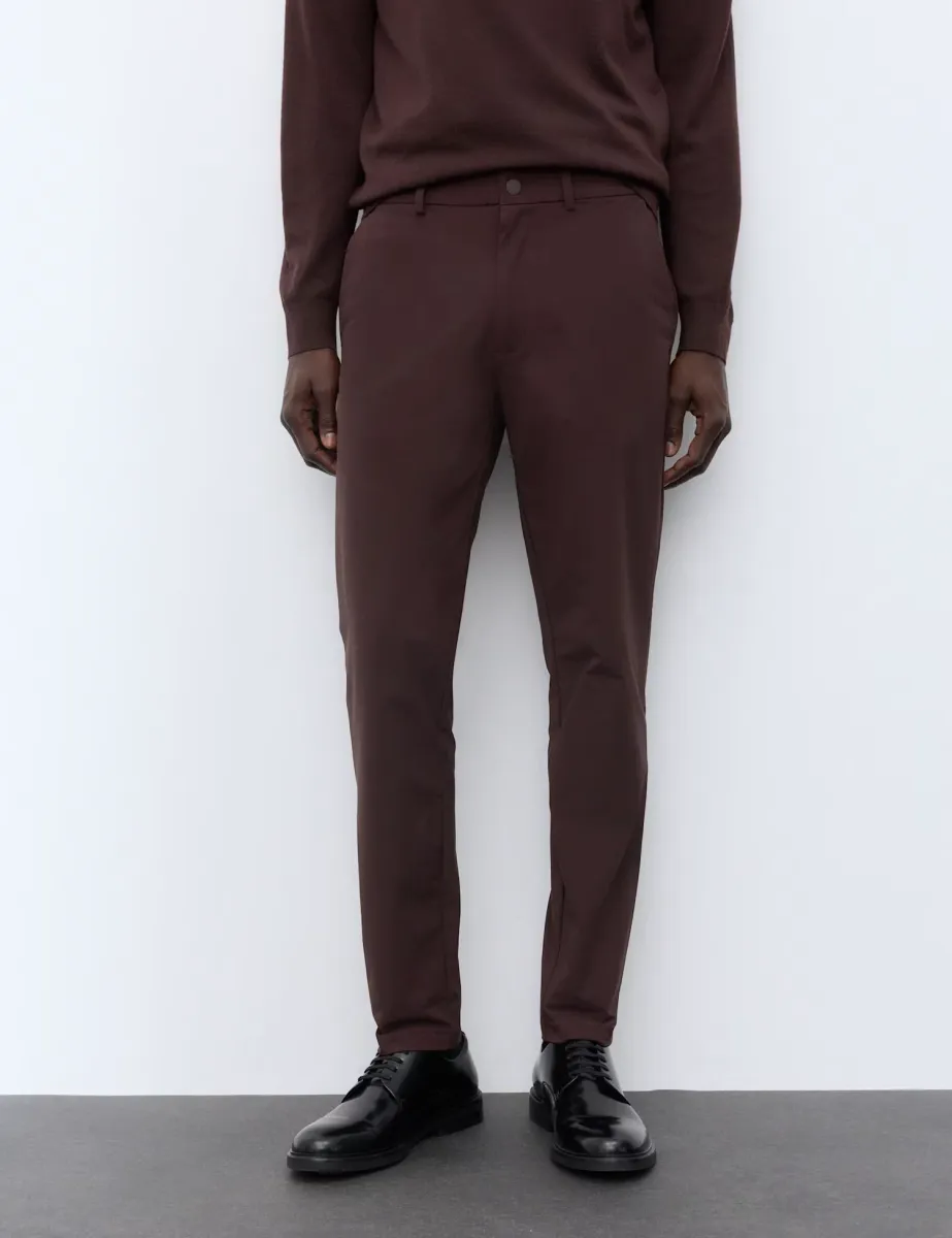 Slim Fit Trousers Teak