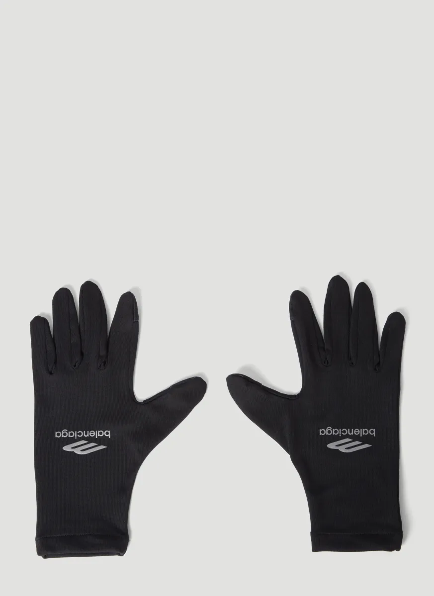 Technical Logo Print Gloves