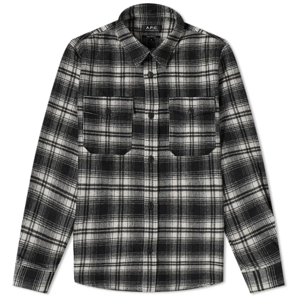 A.P.C. Leo Wool Check Overshirt
