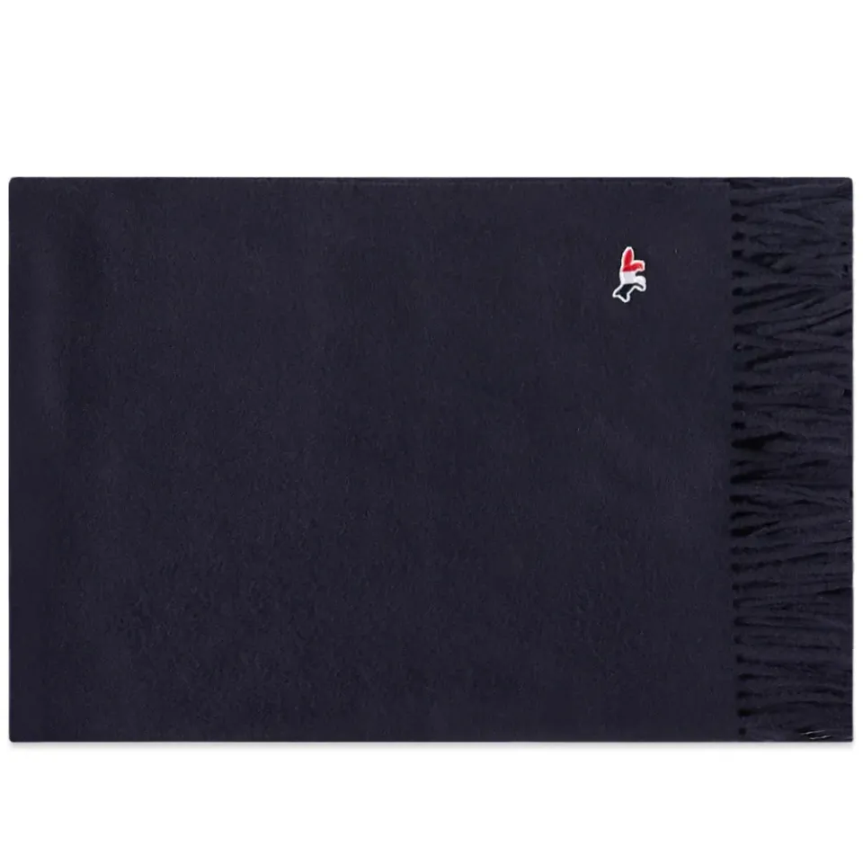 Maison Kitsuné Tricolor Fox Wool Scarf