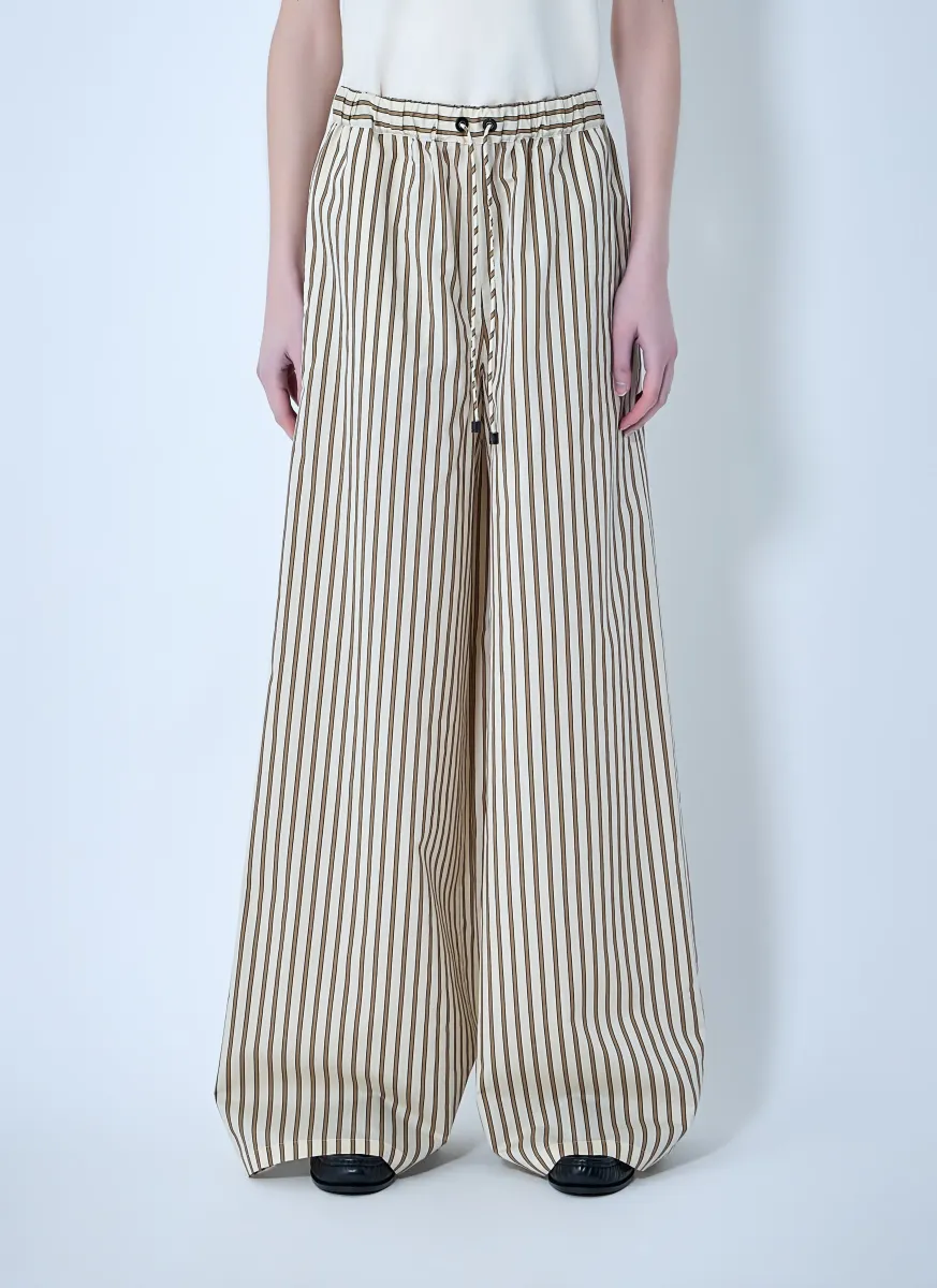 Wide-Leg Drawstring Trousers