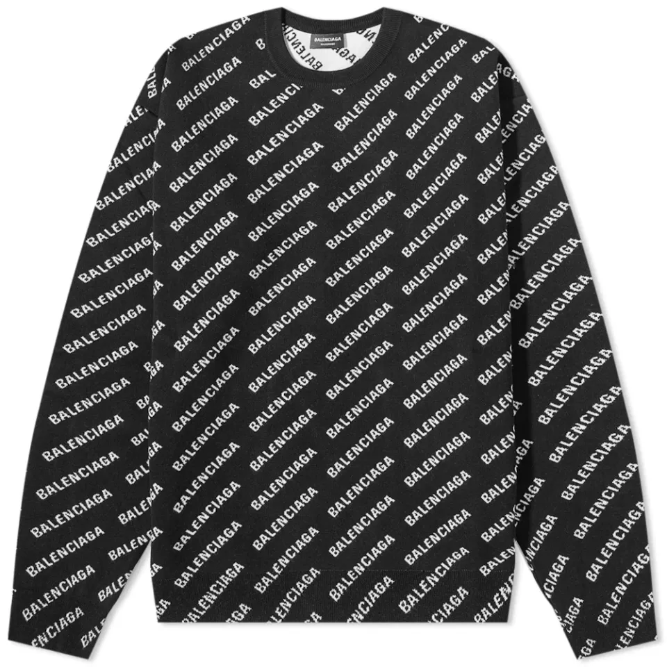 All Over Logo Crew Knit
