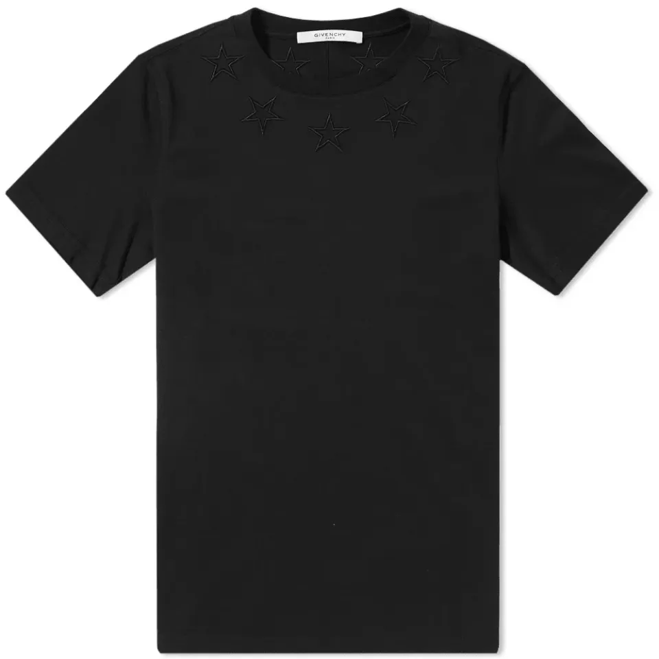 Star Embroidered Neck Tee