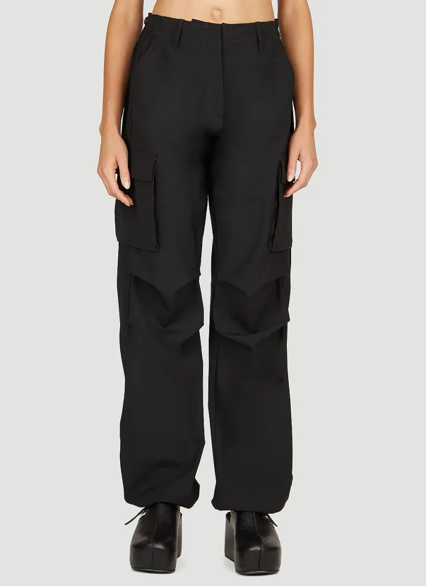 Tailored Wide Leg Cargo Pants