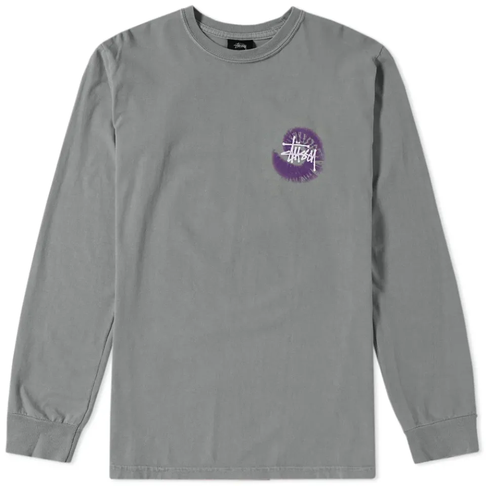 Long Sleeve Basic Swirl Pigment Dyed Tee