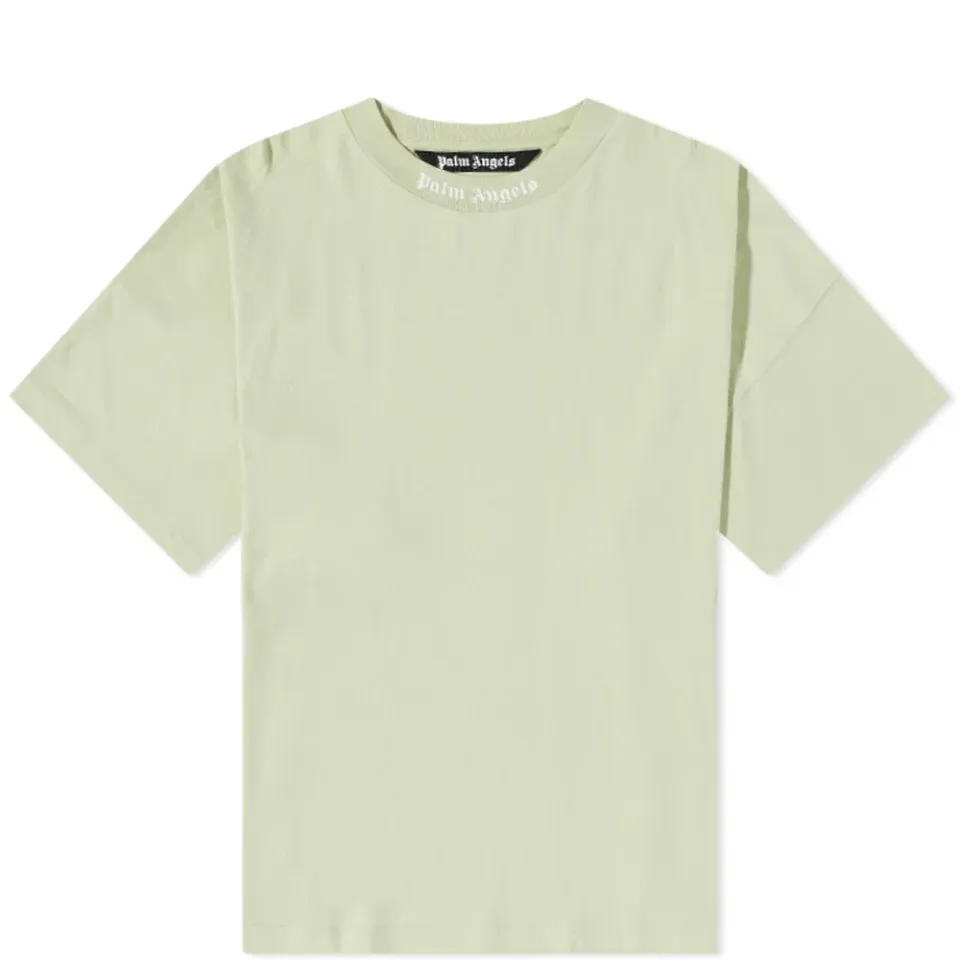 Oversized Mock Neck Logo T-Shirt