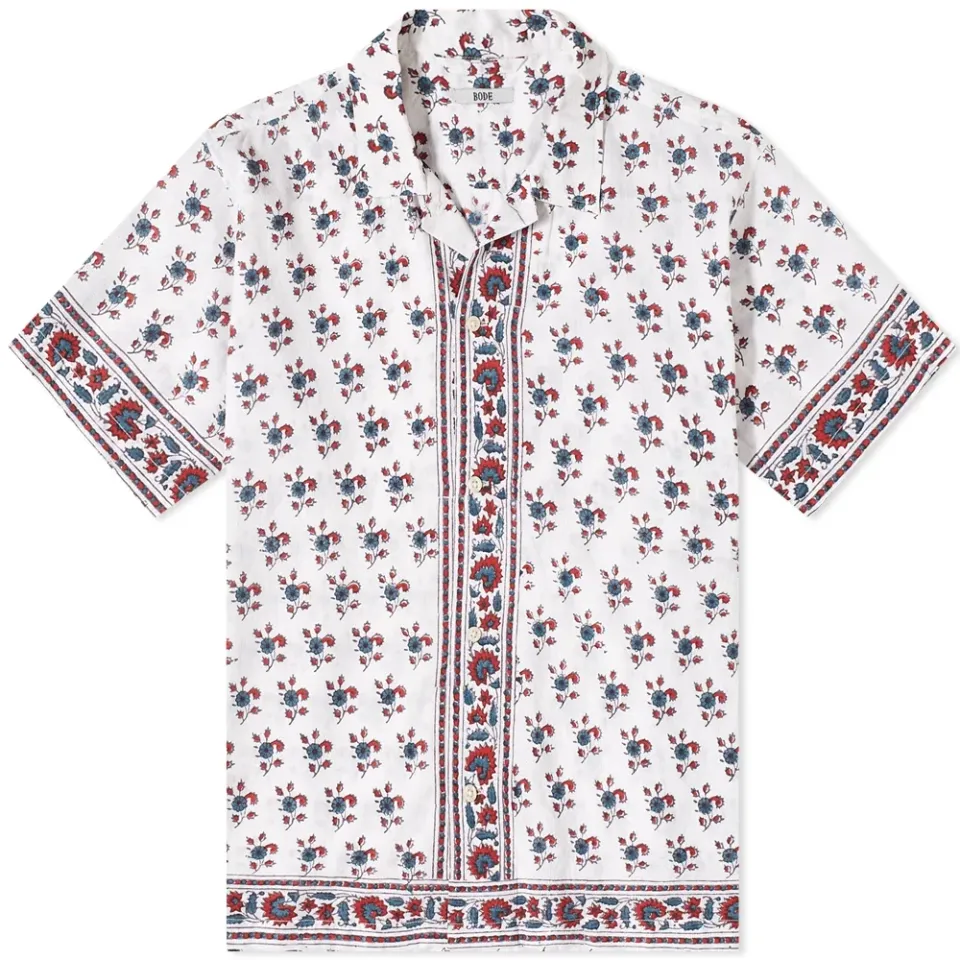 Indigo Daisy Block Vacation Shirt