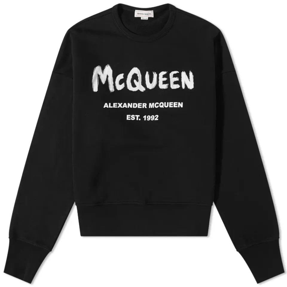 Oversized Graffiti Crew Sweat