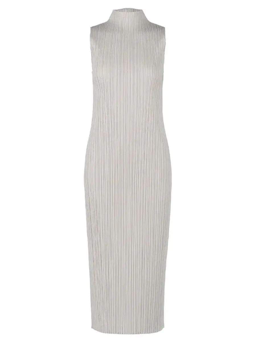 Pleats Please Dress Cool Grey