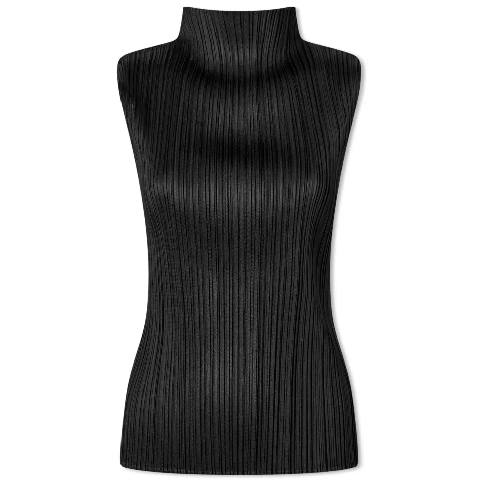 Basics Pleats Roll Neck Vest