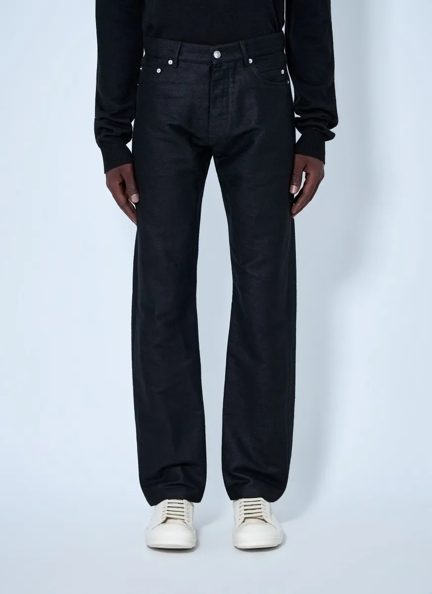 Straight-Leg Denim Trousers