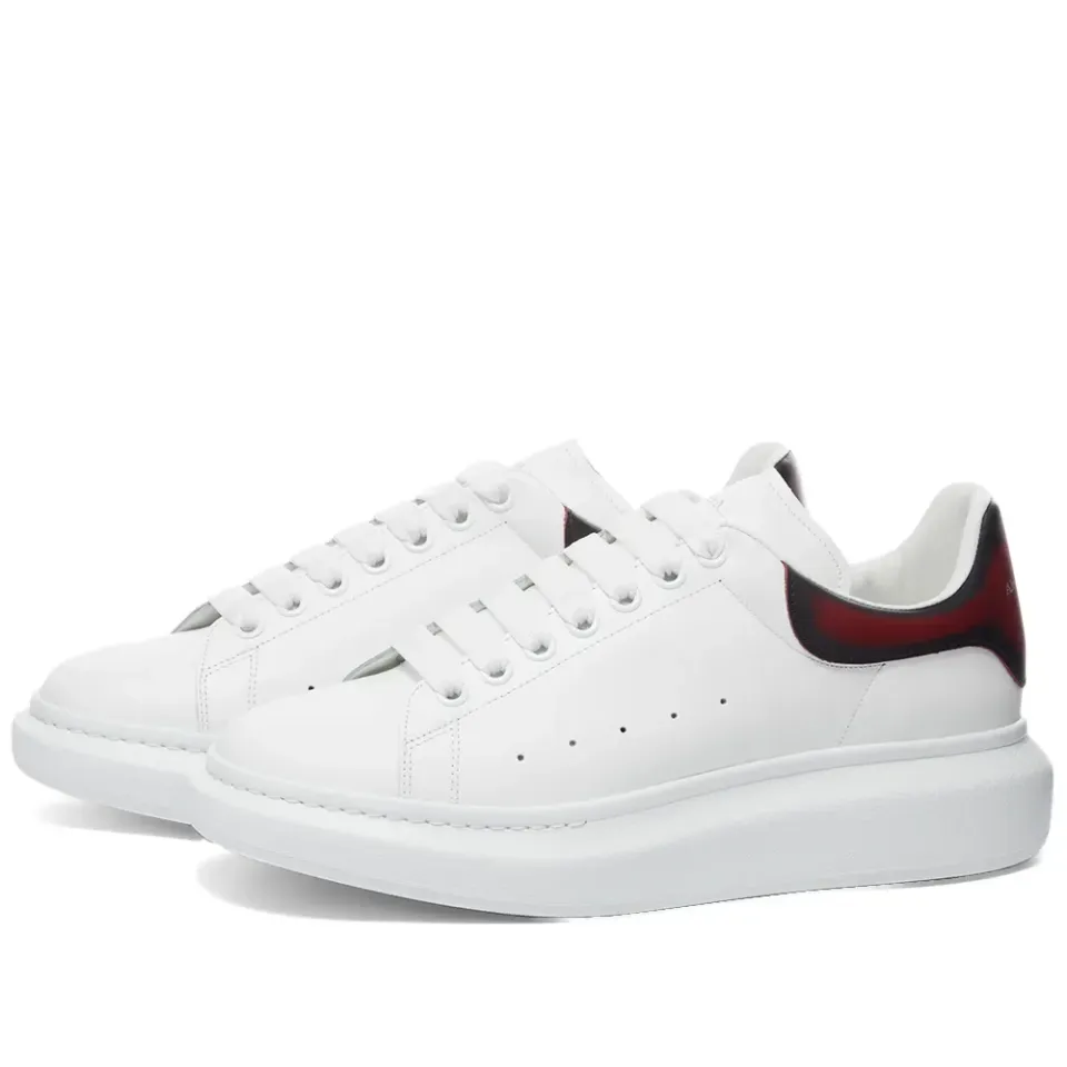 Burnished Heel Tab Wedge Sole Sneaker