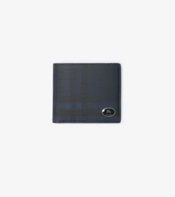 Check Bifold Coin Wallet​ in Navy