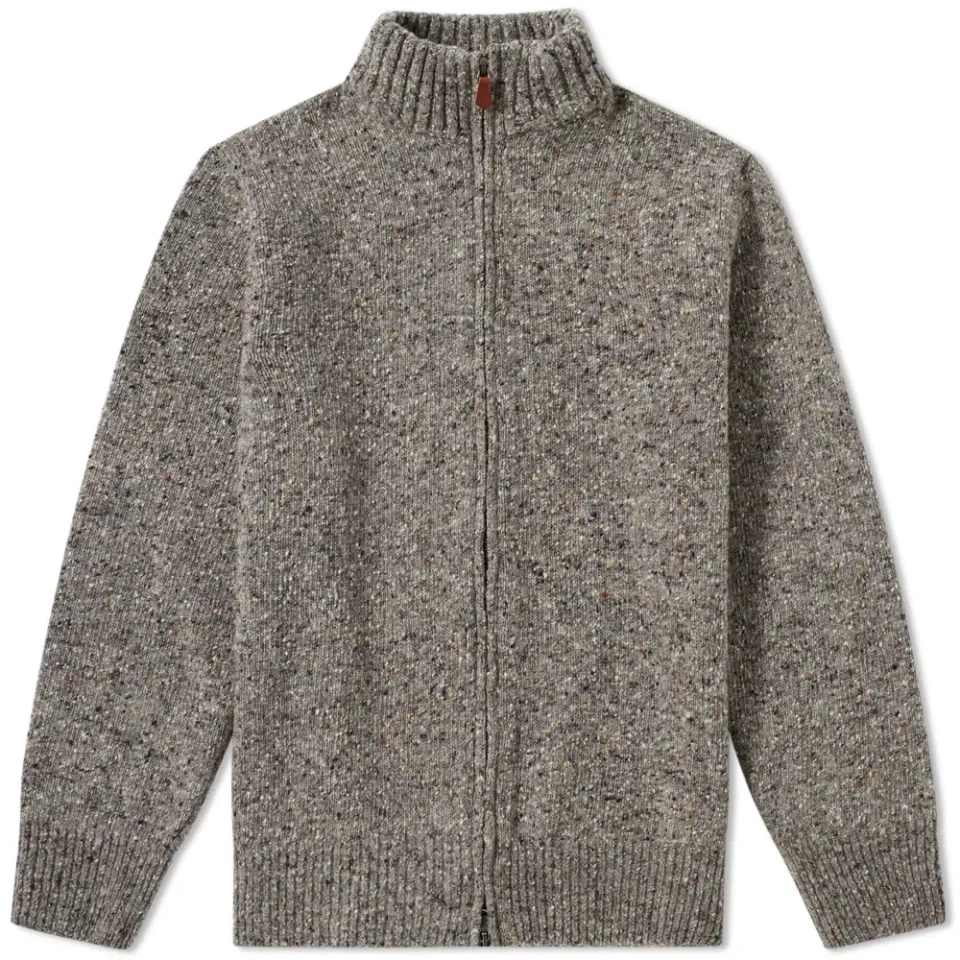 Inis Meáin Donegal Full Zip Cardigan
