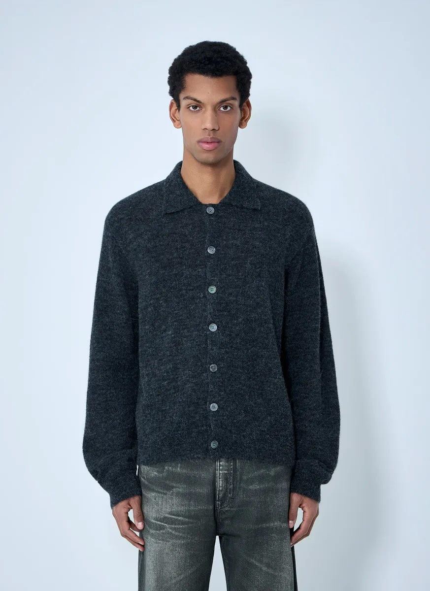 Button-Down Cardigan in Wool Blend