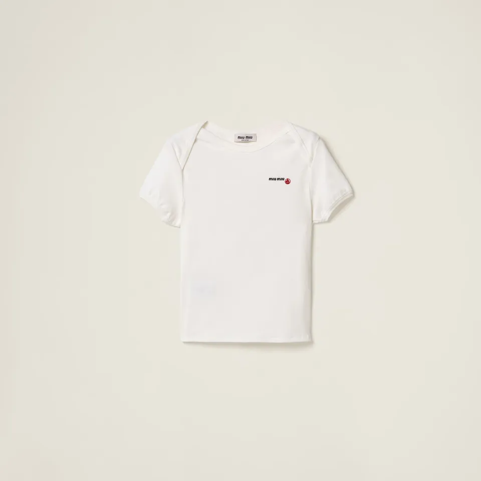 Petit Bateau X Miu Miu stretch jersey slim T-shirt