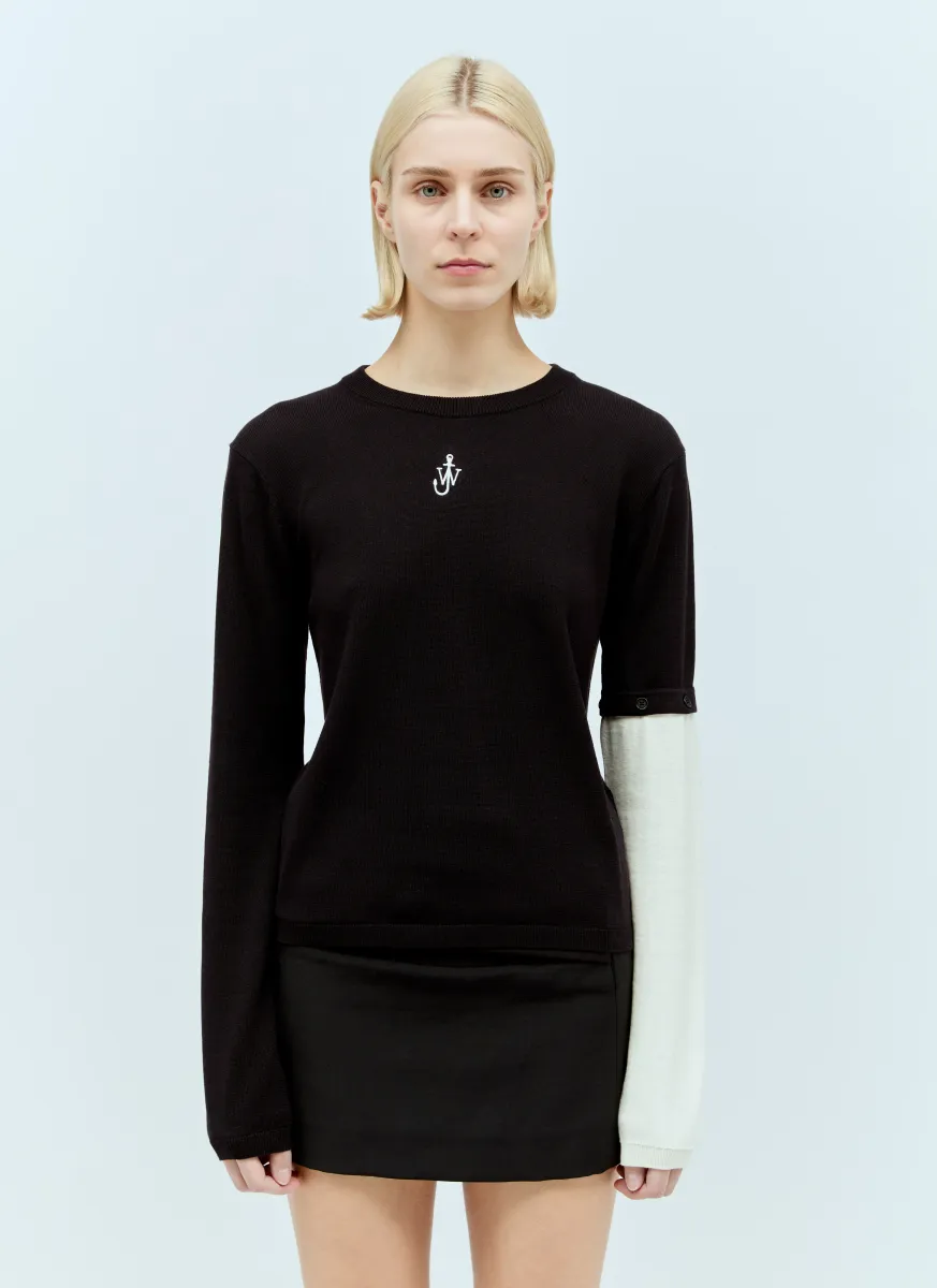 Contrast Sleeve Sweater