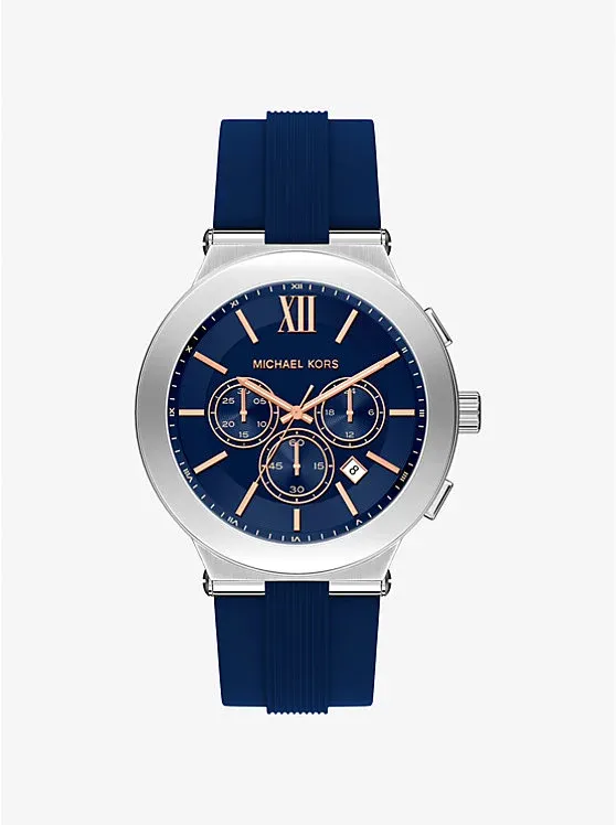 Oversized Billie Silver-Tone and Silicone Watch
