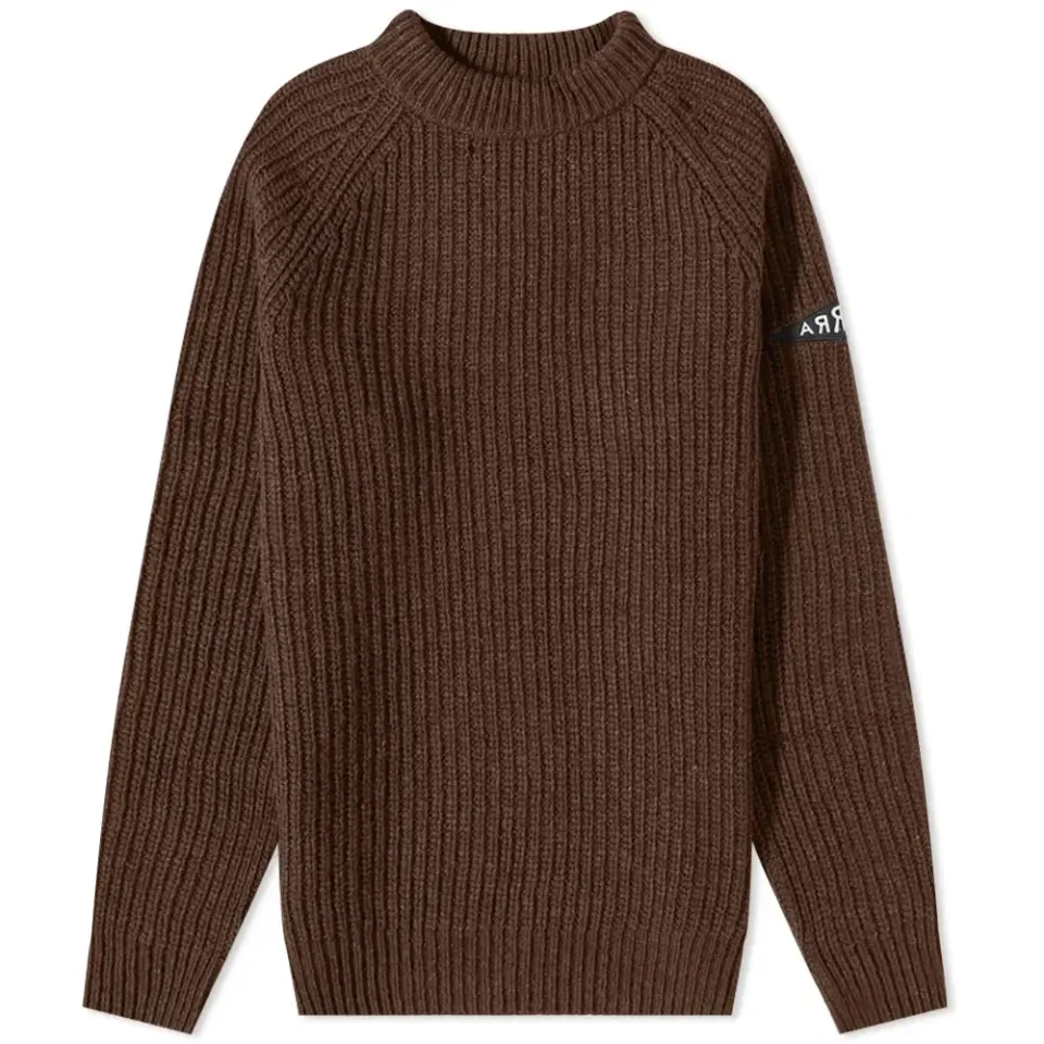 Mirrored Flag Ribbed Crew Knit