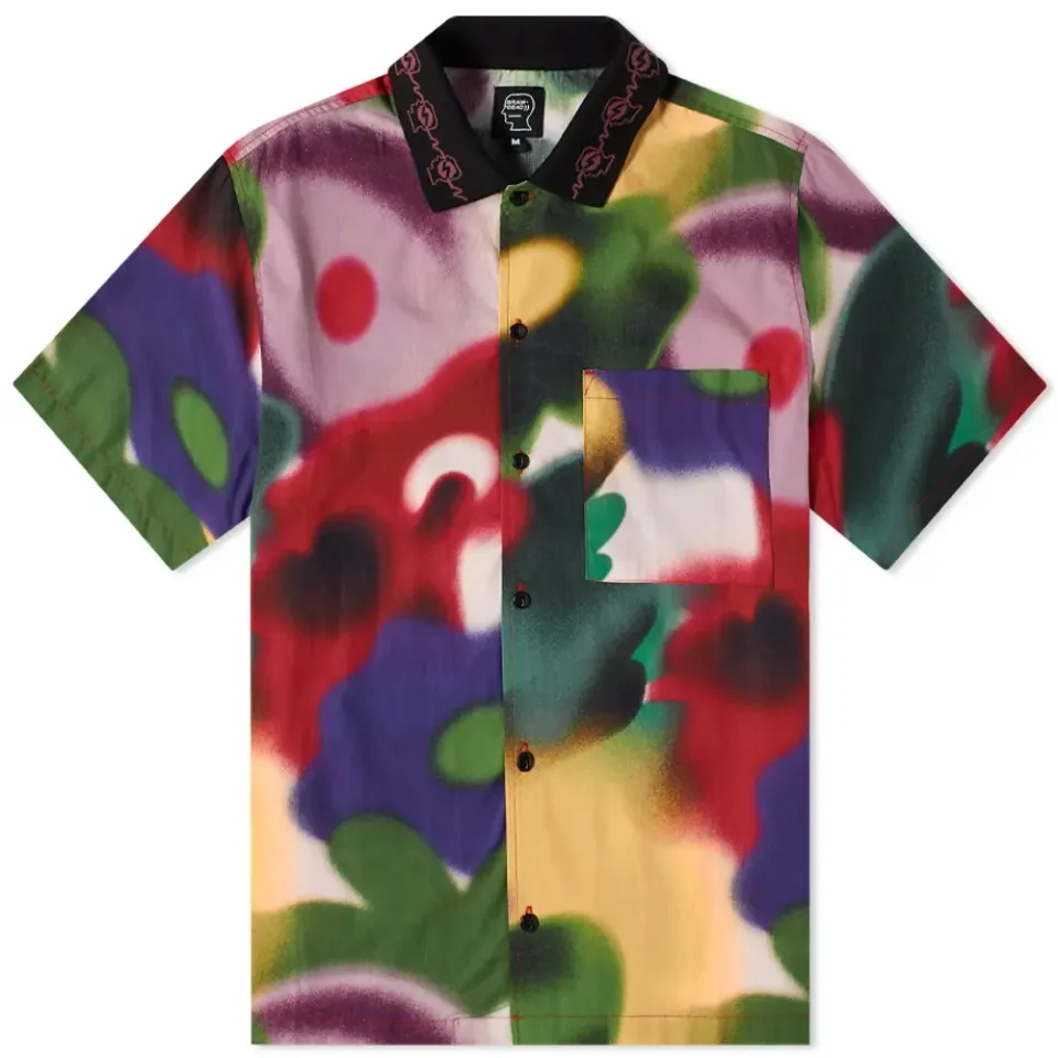 Floral Watercolor Short Sleeve Shirt