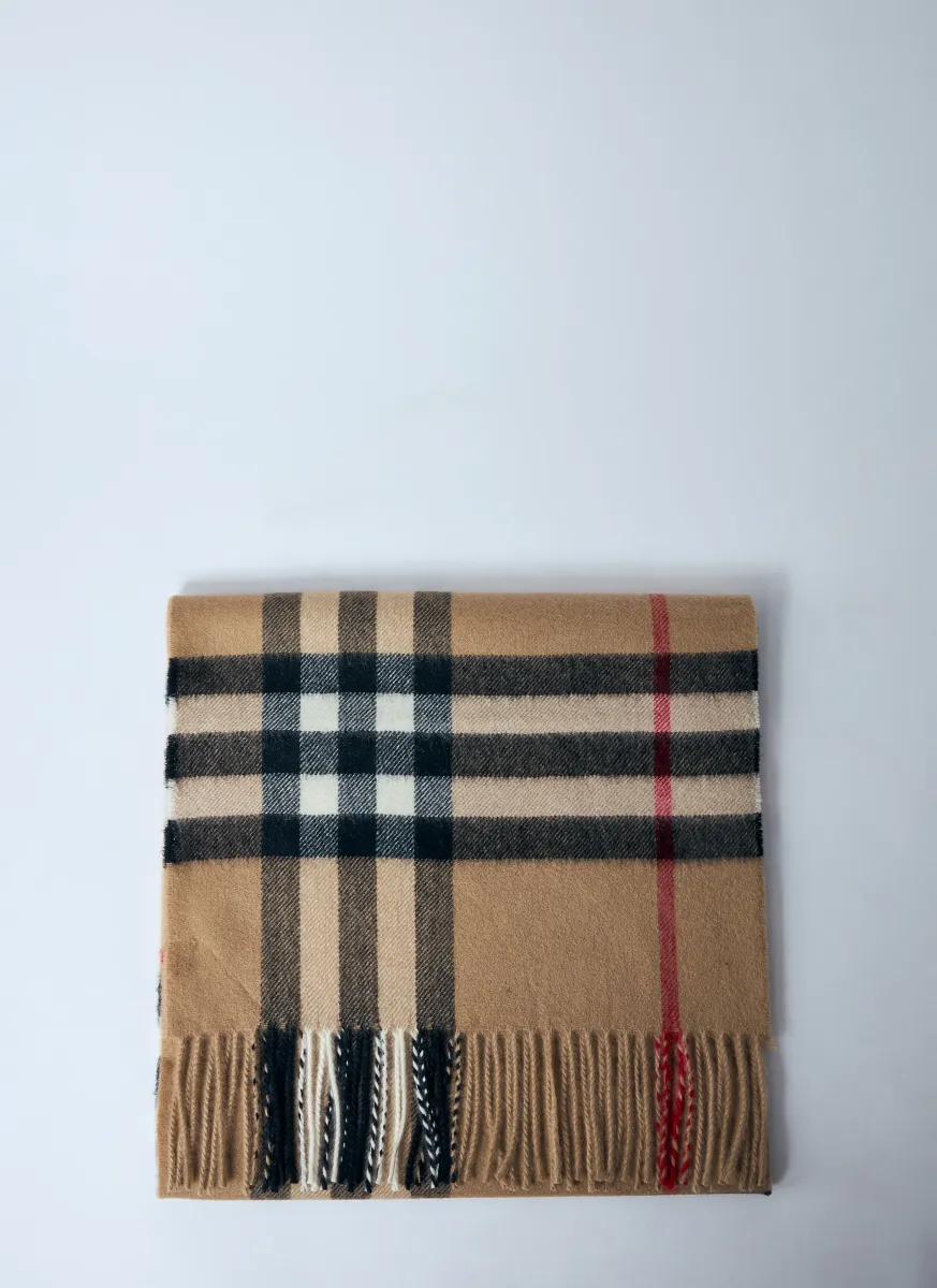 Giant Check Cashmere Scarf