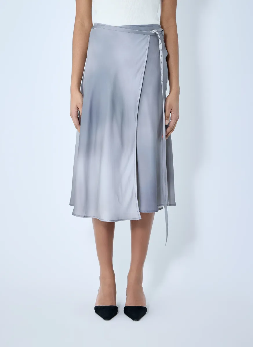 Satin Wrap Skirt