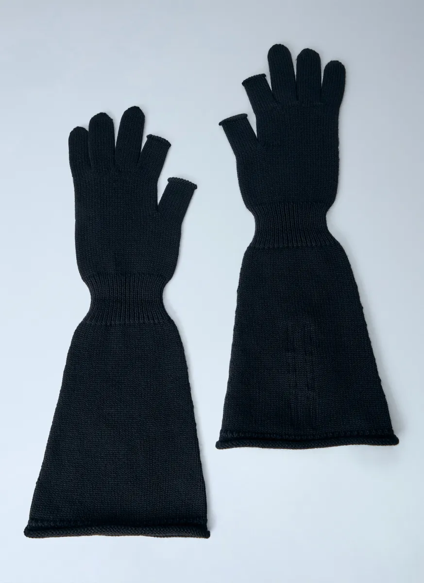 Extended Knit Gloves