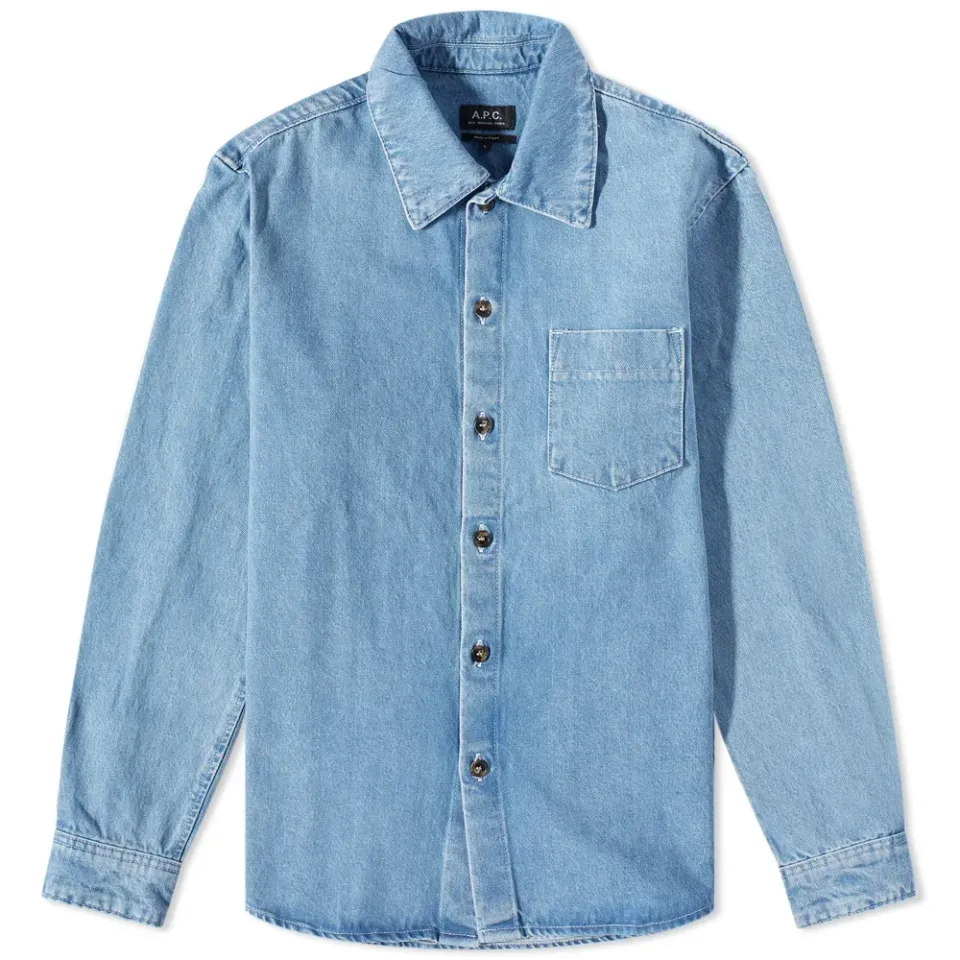 A.P.C. Victorio Denim Logo Overshirt