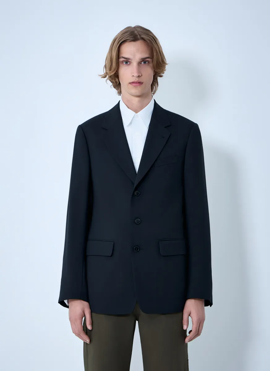 Single-Breasted Wool Blazer