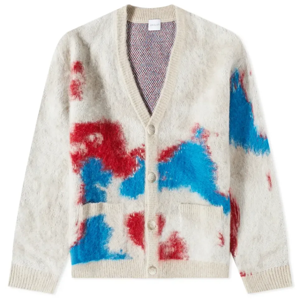 Birds Eye Mohair Jacquard Cardigan