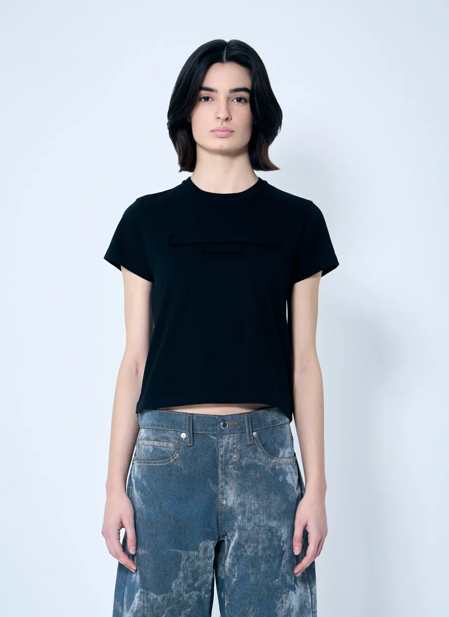 Distressed Logo Shrunken T-Shirt