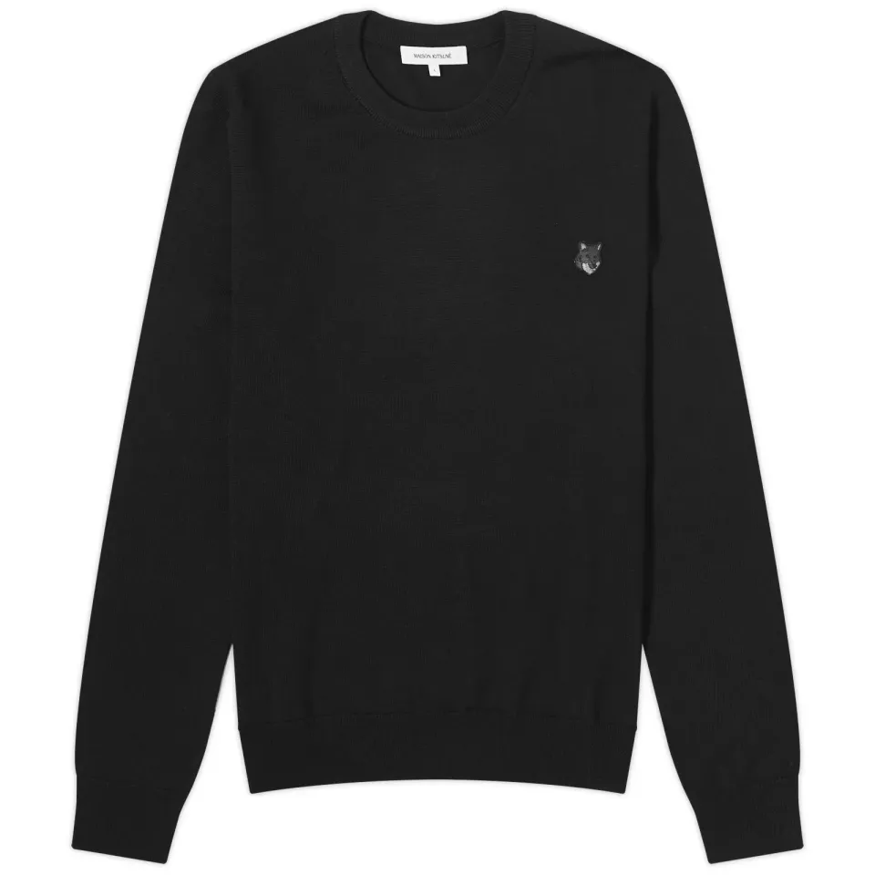 Bold Fox Head Patch Crew Jumper