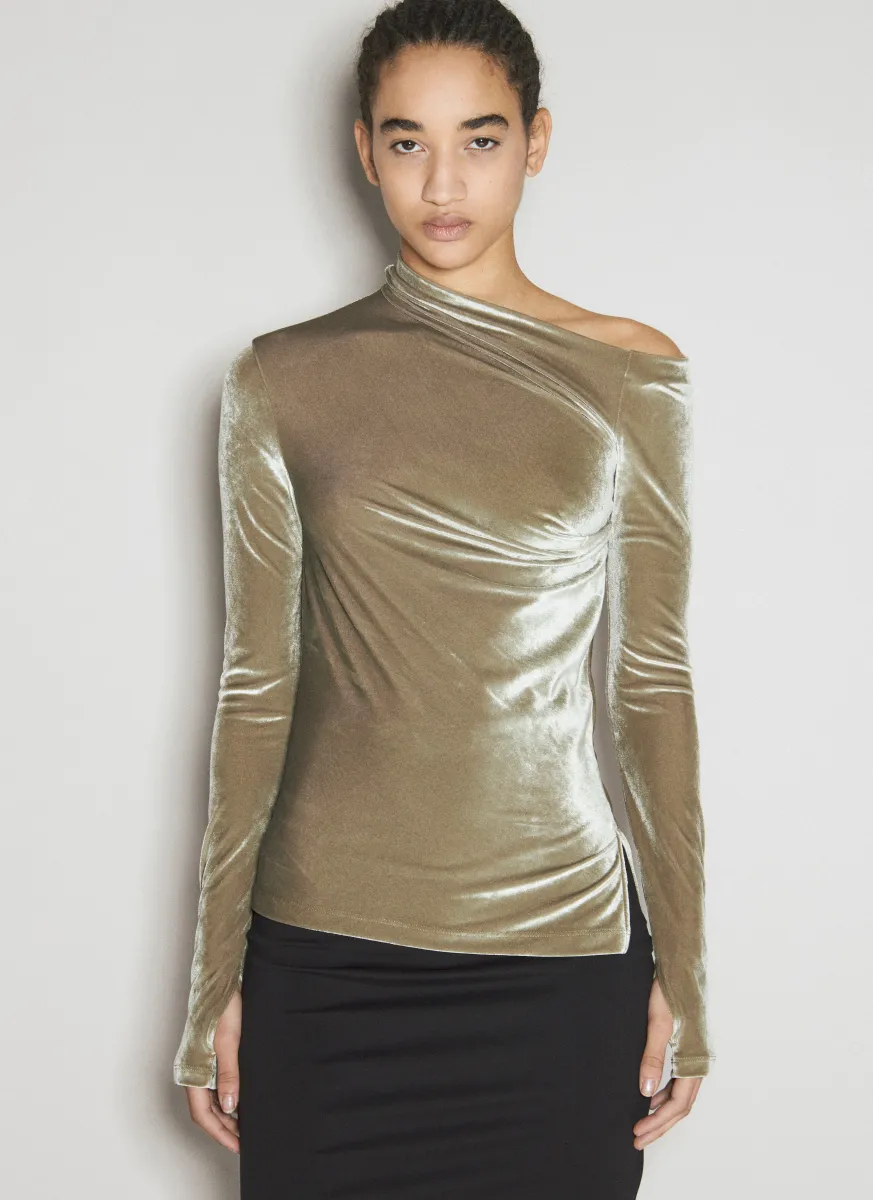 Velvet Asymmetrical Top