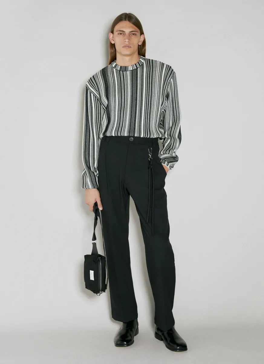 Loose Pleated Suit Pants