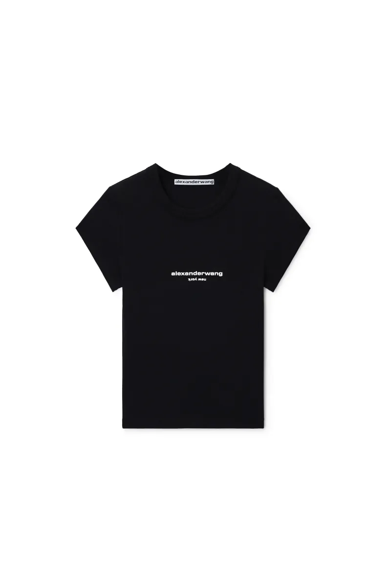 LOGO PRINT FITTED TEE