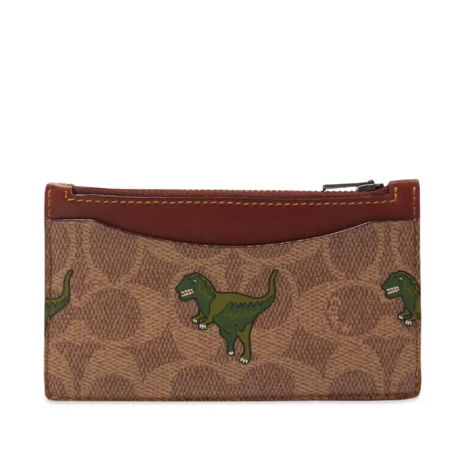 Rexy Leather Zip Closure Card Case