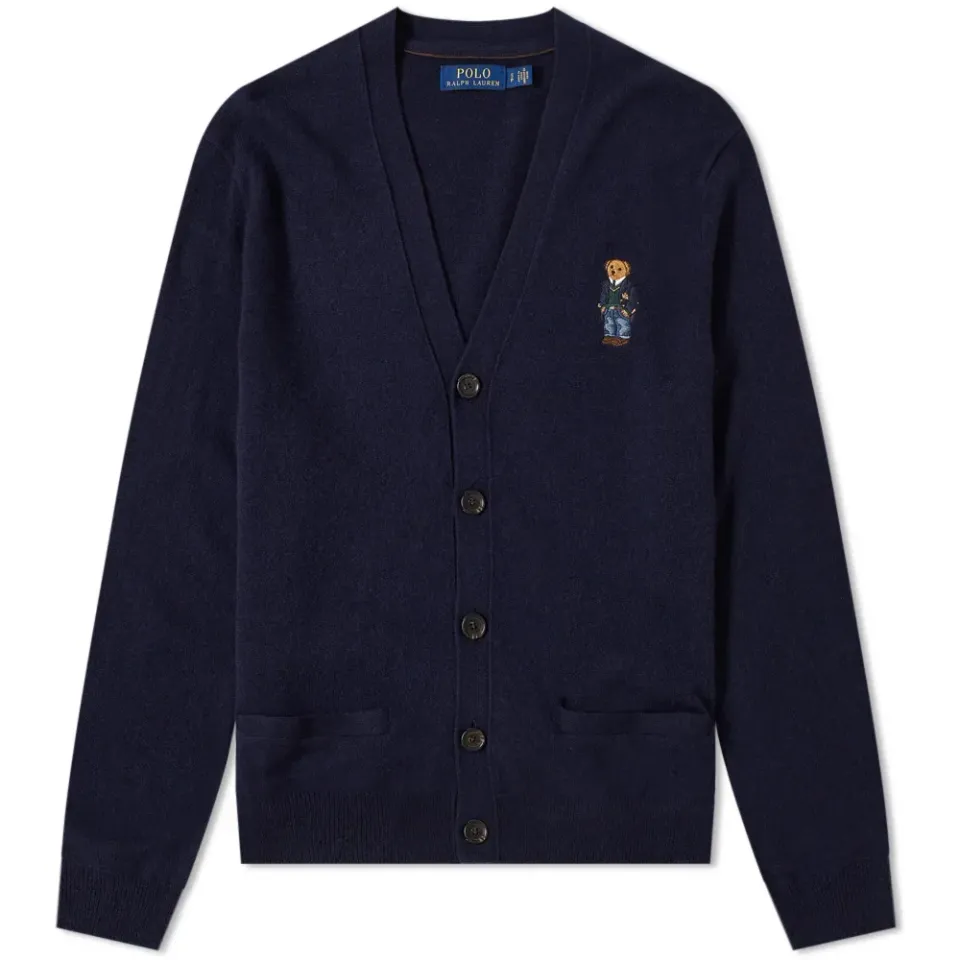Small Bear Embroidered Cardigan