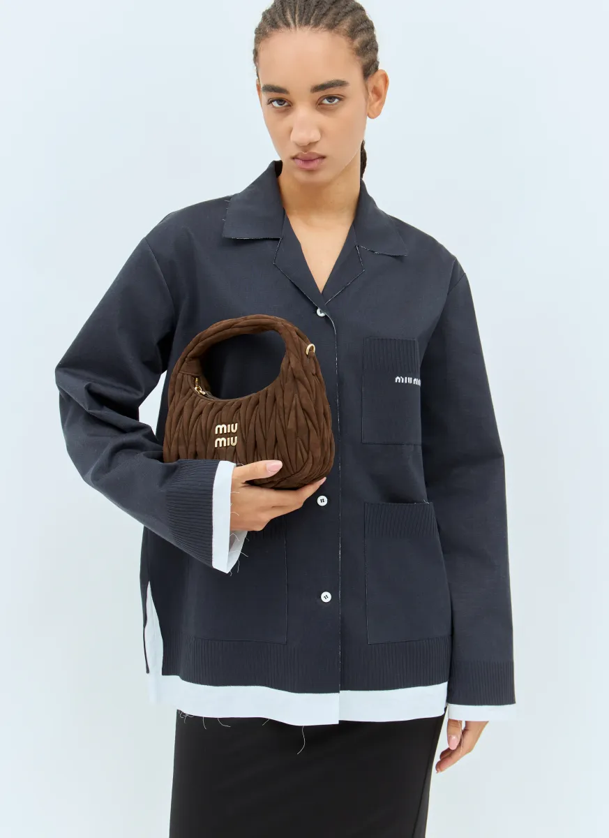 Wander Matelassé Suede Mini Shoulder Bag
