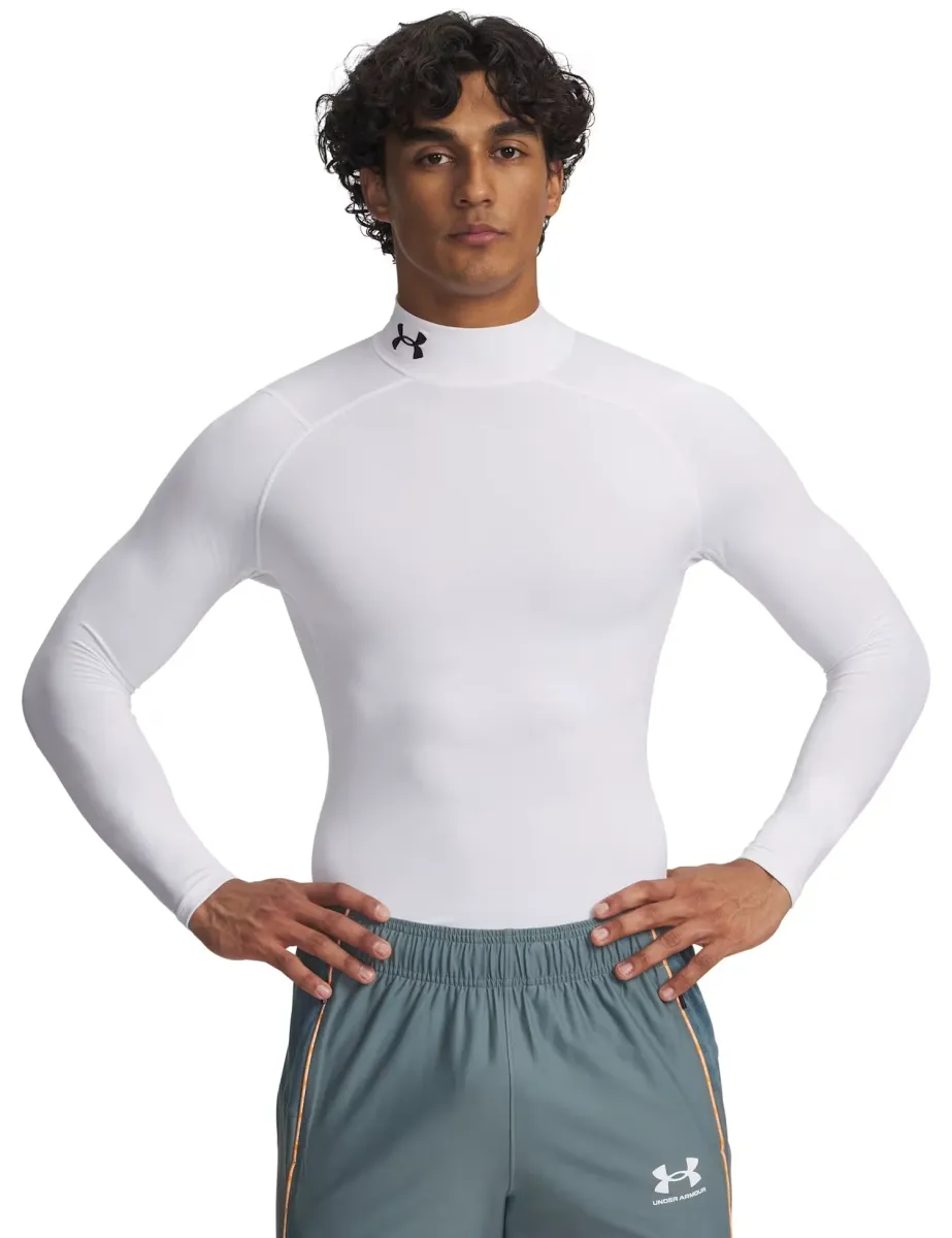 Mock Neck ColdGear Quick Dry Training Top White
