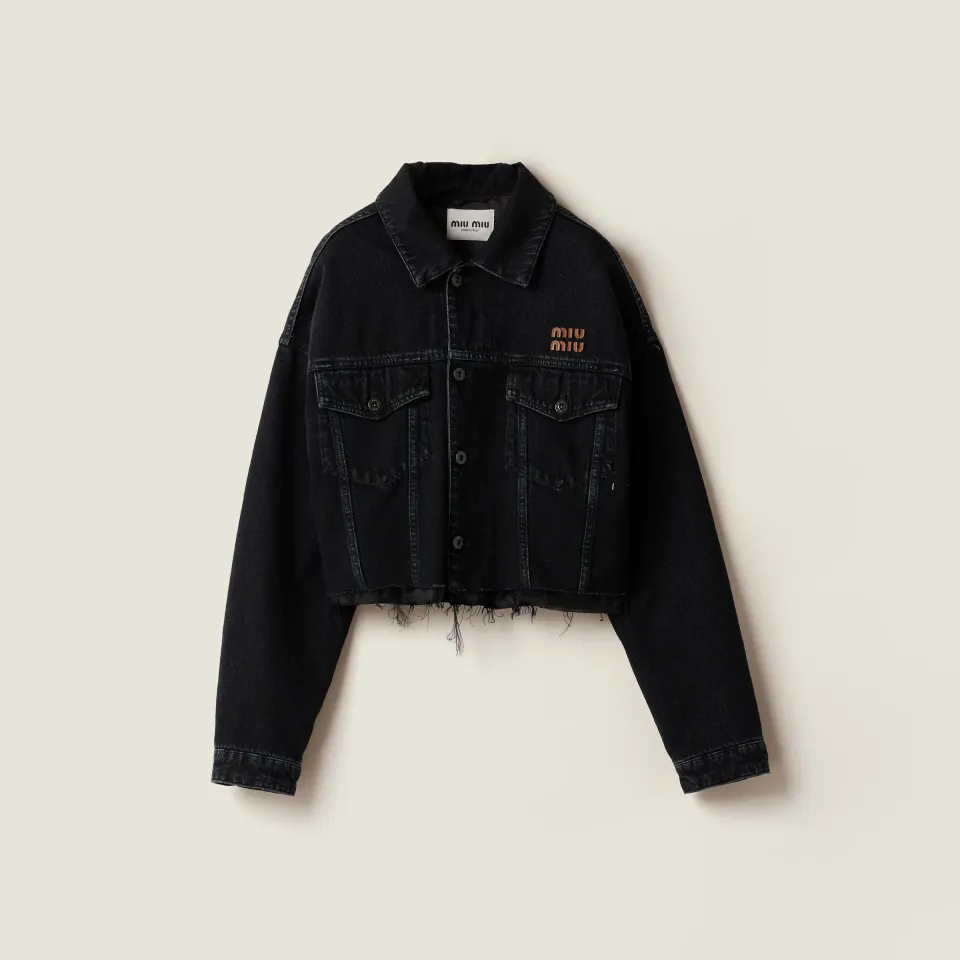 Black denim jacket
