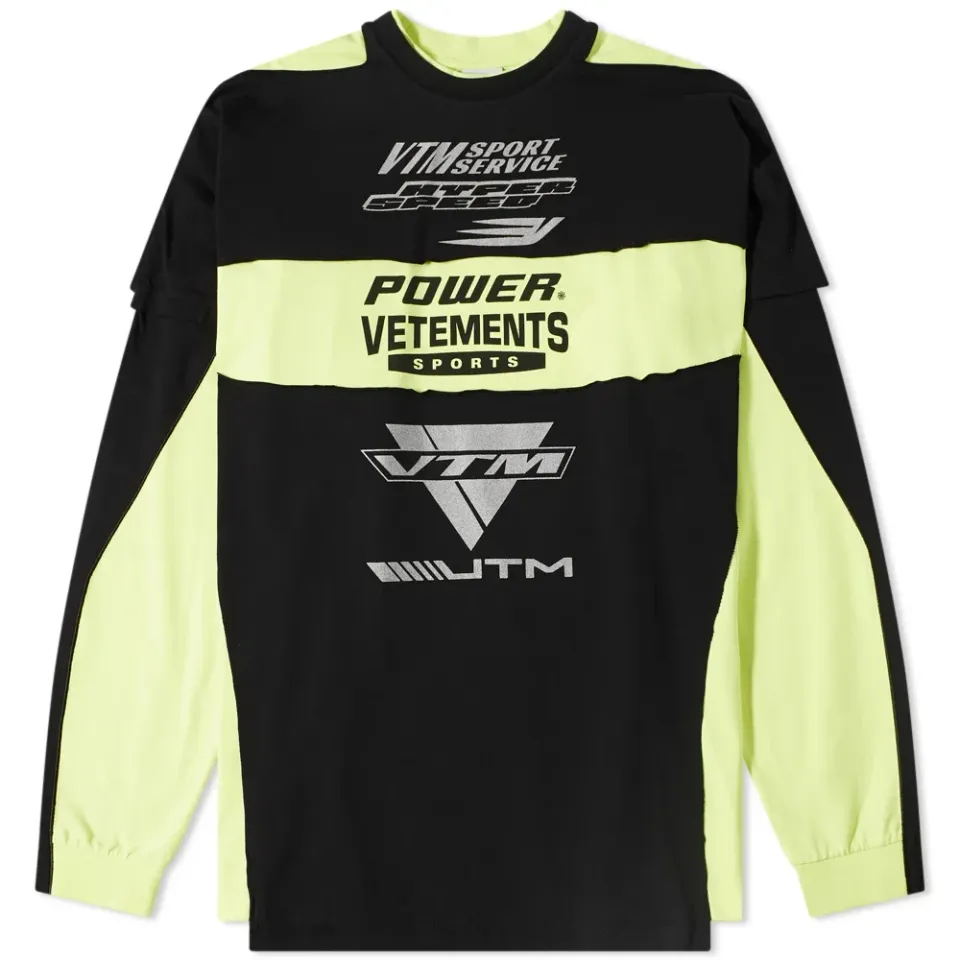 Long Sleeve Motocross Patched Logo T-Shirt