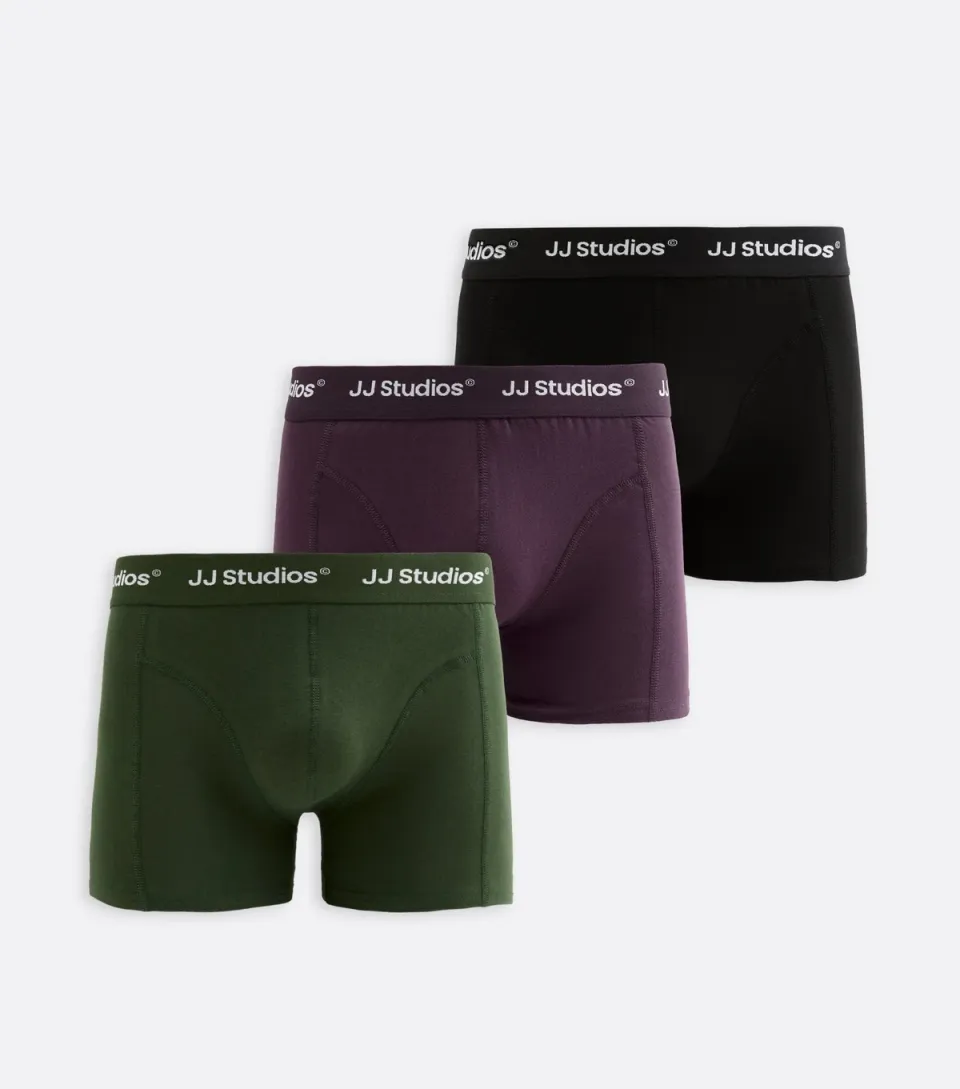 Men's Green Pack of 3 Logo Waistband Boxers