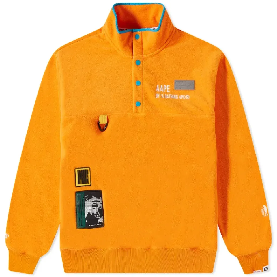 AAPE 1/2 Button Fleece