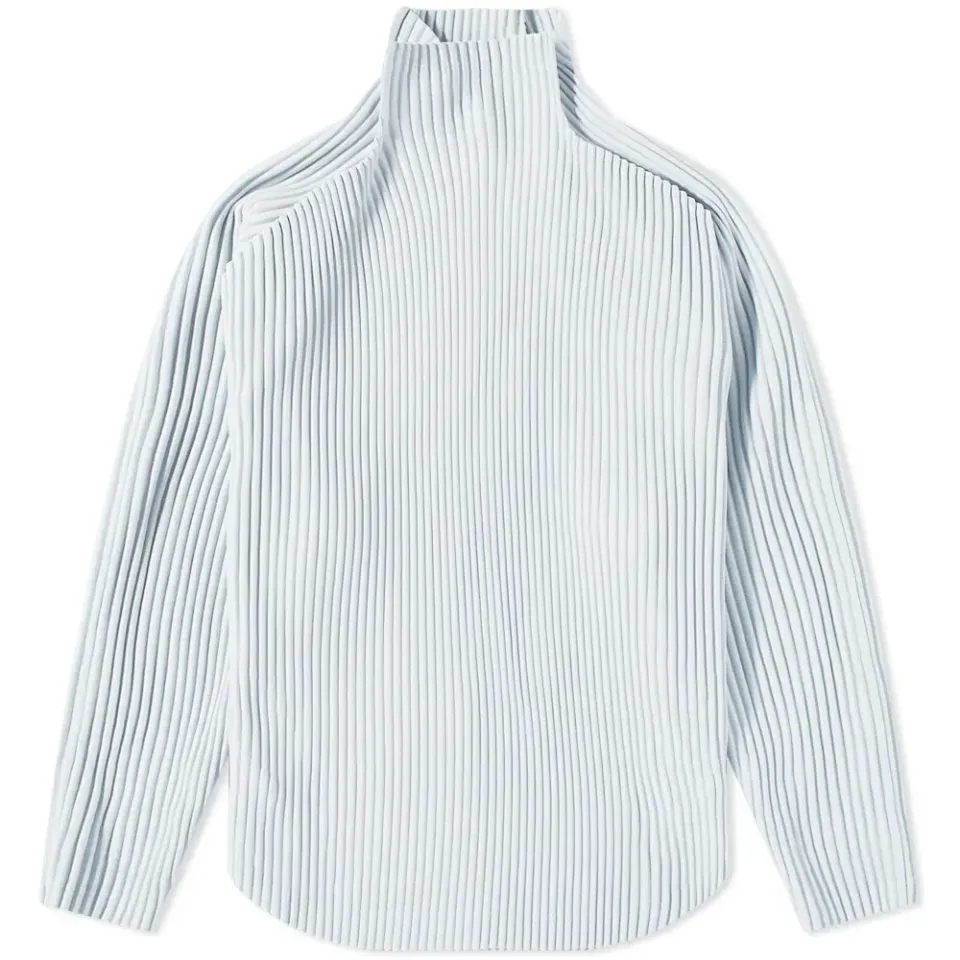 Layered Pleated Long Sleeve Top